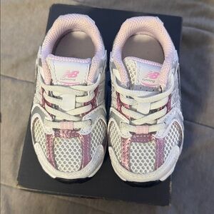 New Balance Infant Sneakers in Pink and White